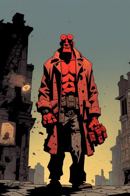 00364-3707346433-_lora_Mike Mignola Style_1_Mike Mignola Style - hellboy character, comic quality, cinematic shot, dynamic angles, breathtaking b.png
